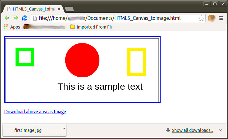 Drawing in HTML5 using Canvas with Save as image feature