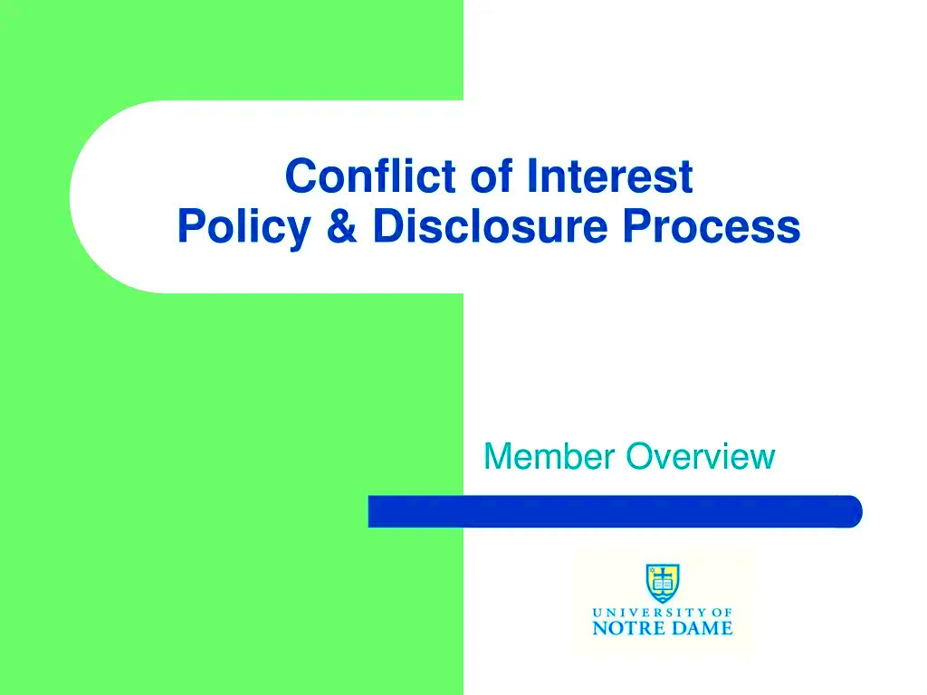 PPT Conflict of Interest Policy Disclosure Process PowerPoint 