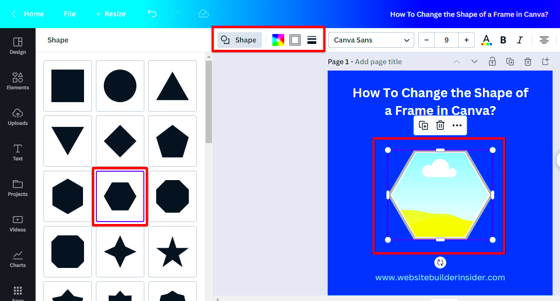 How Do I Change the Shape of a Frame in Canva WebsiteBuilderInsidercom