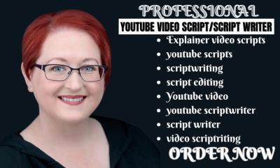 I Will Craft Engaging YouTube Scripts and Explainer Video Script Writing