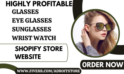 Design a Shopify Store for Sunglasses, Eyeglasses, Goggles, and Wrist Watches