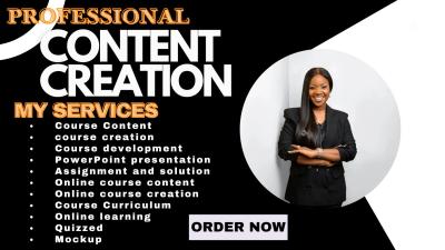 I Will Create Engaging Course Content and Development Mockups for Your Online Course