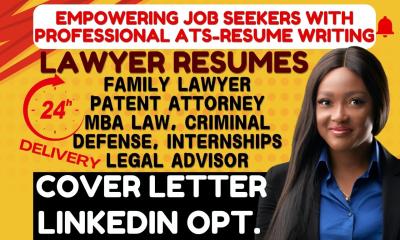 I Will Edit Your Lawyer Resume, Paralegal, Attorney Counsel, and Cover Letter