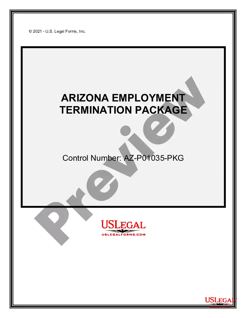 Arizona Employment Termination Package US Legal Forms