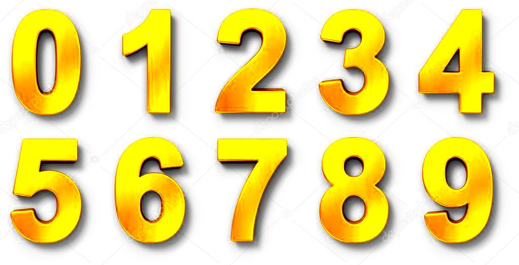 Numbers in gold Stock Photo by zentilia 8293068