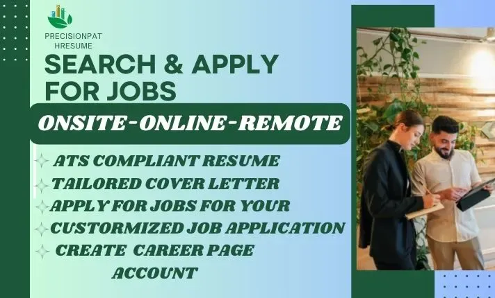 I will job search and apply to jobs using reverse recruiter for application