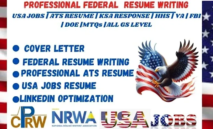 I will write professional federal resume ats resume cover letter resume linkedin and cv