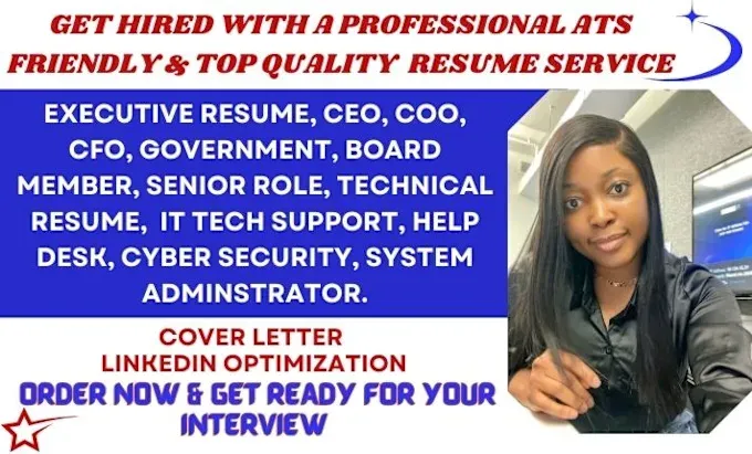 I Will Write Senior Executive ATS Friendly Resume, LinkedIn Resume, and Cover Letter