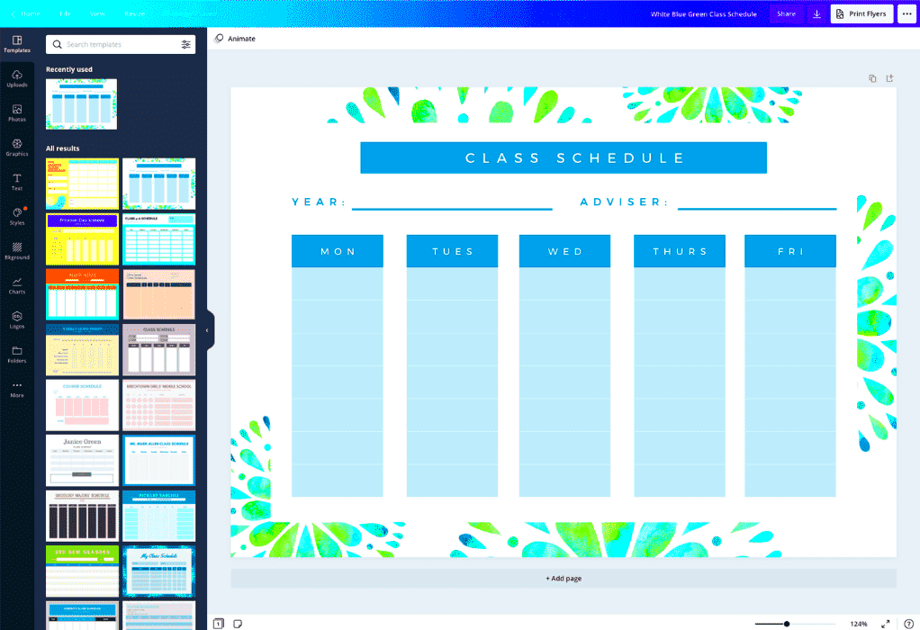 Free Online Class Schedules Design a Custom Class Schedule in Canva