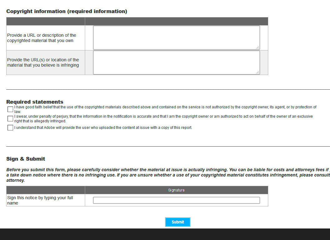 Adobe Stock Copyright Webform Ustels