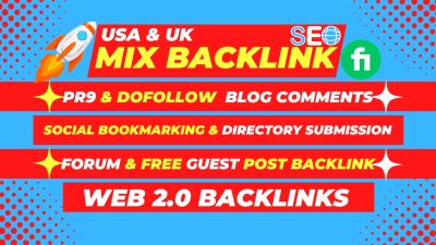 I Will Build High Authority USA UK Mix Anchor Text PR9 SEO Backlinks for Google Ranking