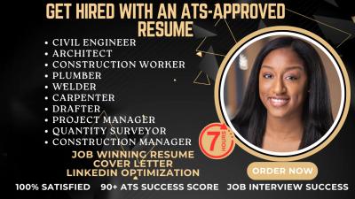 I Will Write Resume for Engineers, Civil Engineers, Architects, and Construction Workers