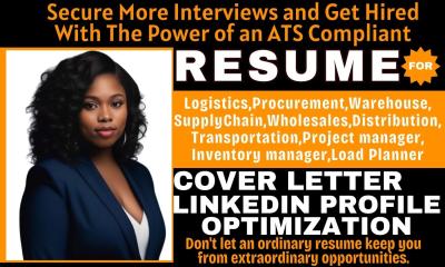 I Will Craft Professional Resumes and Cover Letters for Logistics, Supply Chain, Transportation, and Warehouse Careers