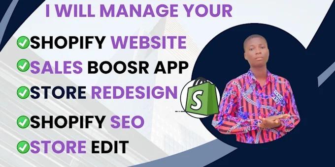 I Will Edit Shopify Website Redesign, Order Fulfilment Issues, and Manage SEO