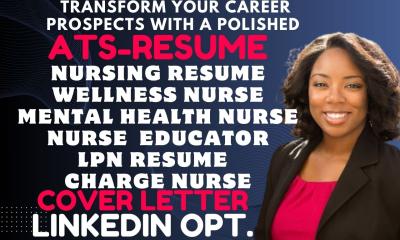 I Will Create Professional Nursing Resumes for Charge Nurses, District Wellness Nurses, and Travel RNs