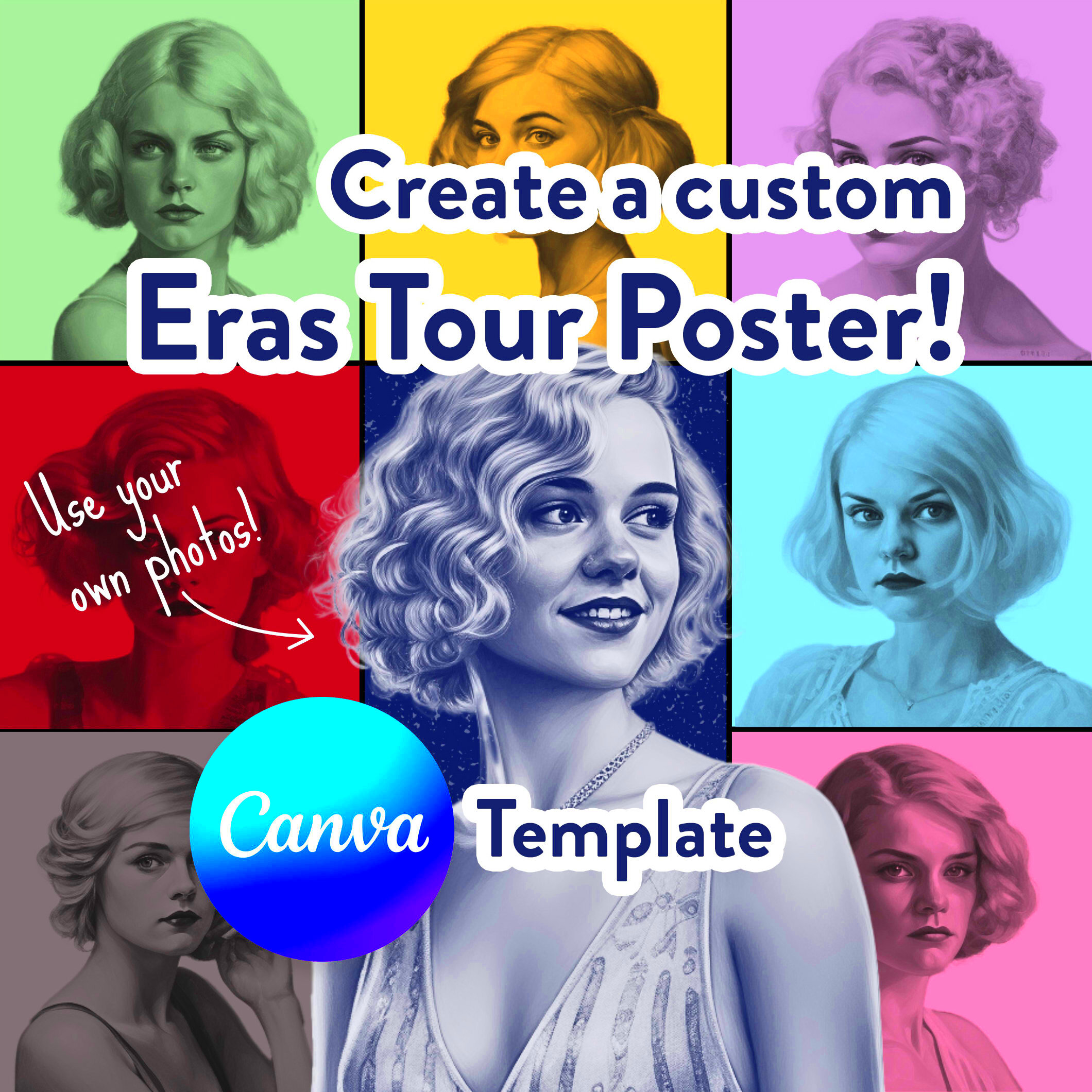 Custom Eras Tour Poster Canva Template Taylor Swift Etsy Australia