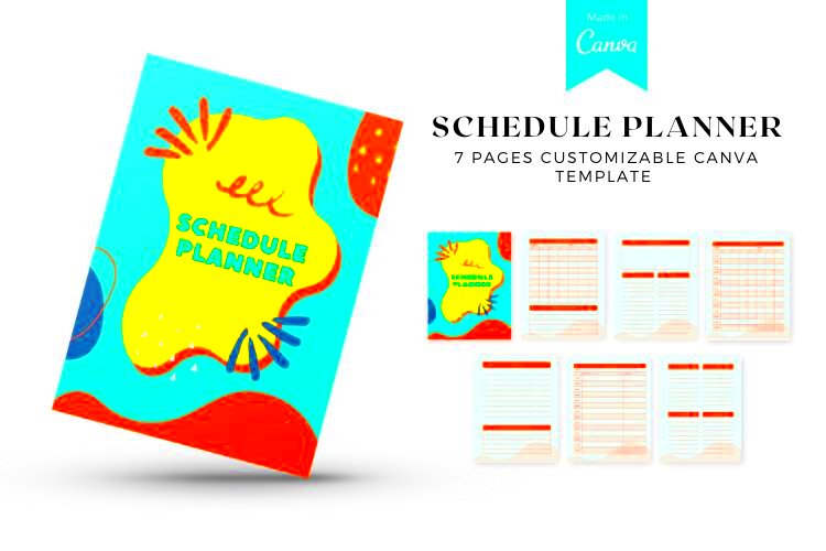 Schedule Planner Customizable Canva Template