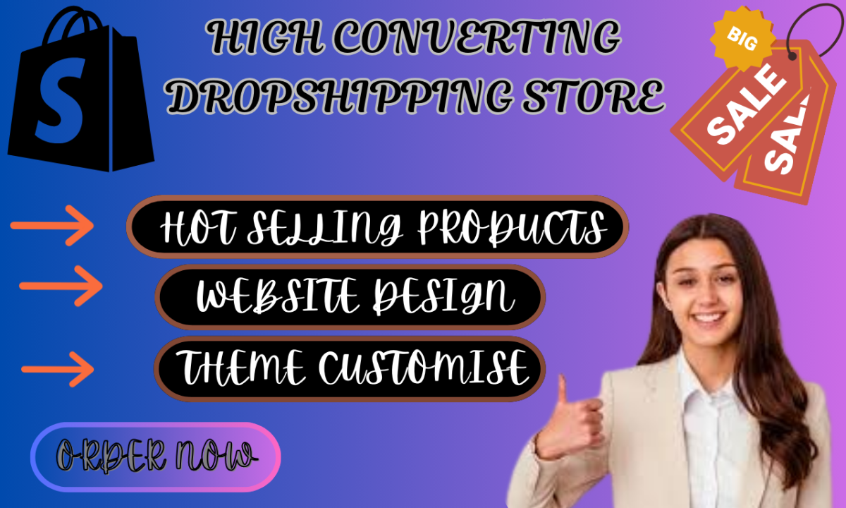 design, redesign shopify store, shopify dropshipping store, shopify website