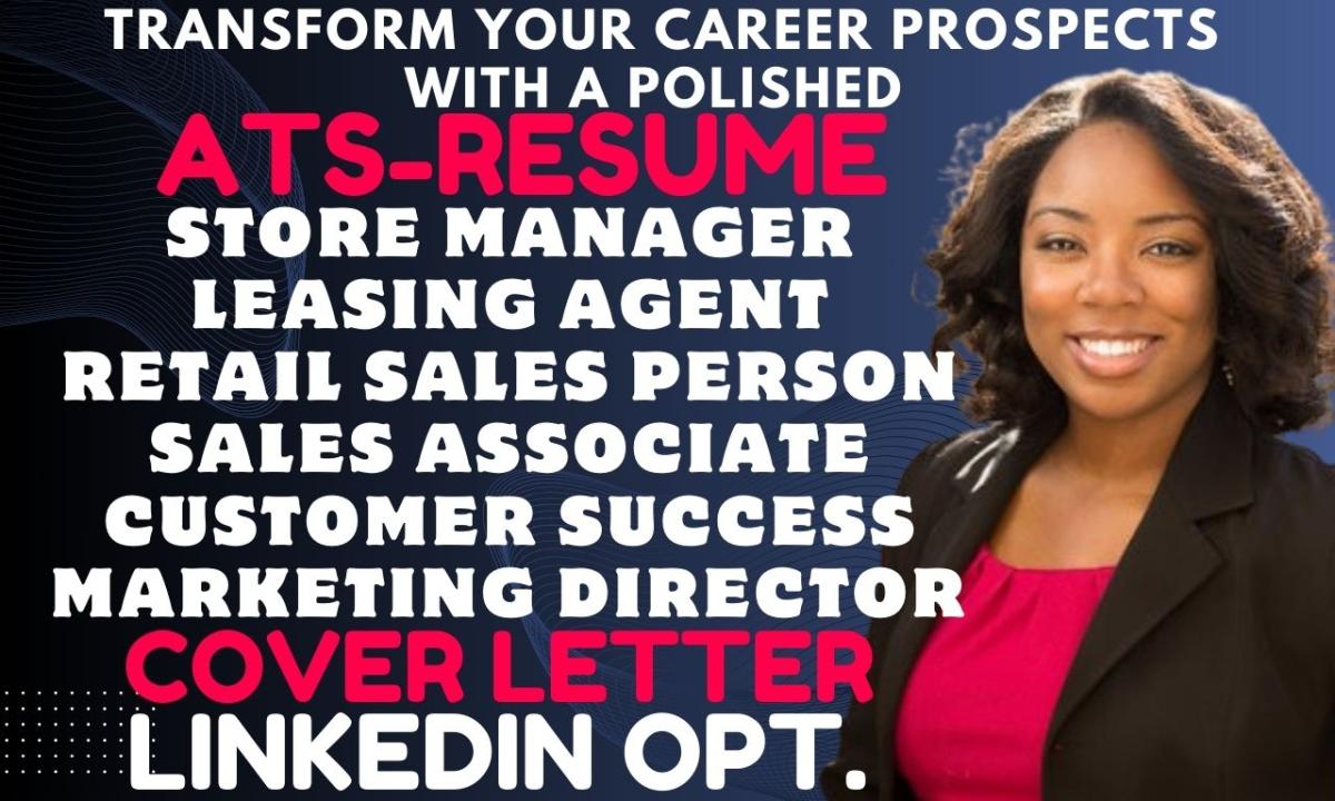 I will craft your account executive resume, leasing agent, inside sales manager, CV