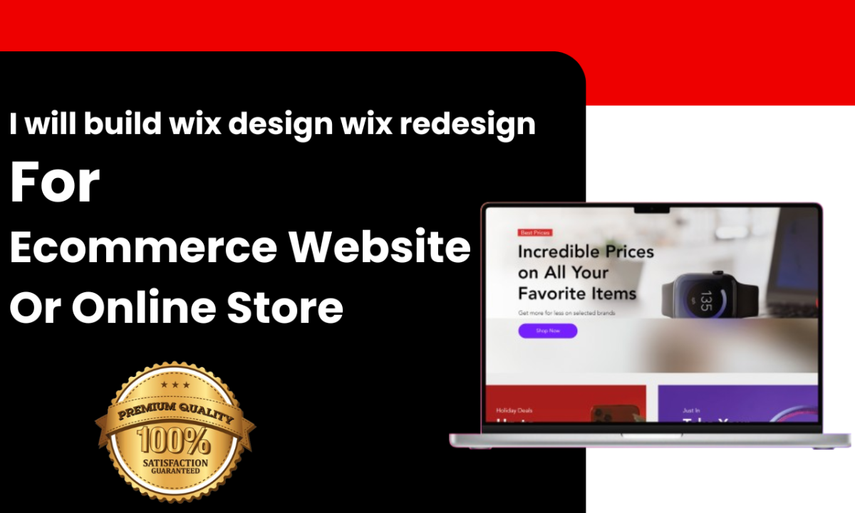 I will build wix website design, wix redesign for ecommerce website or online store