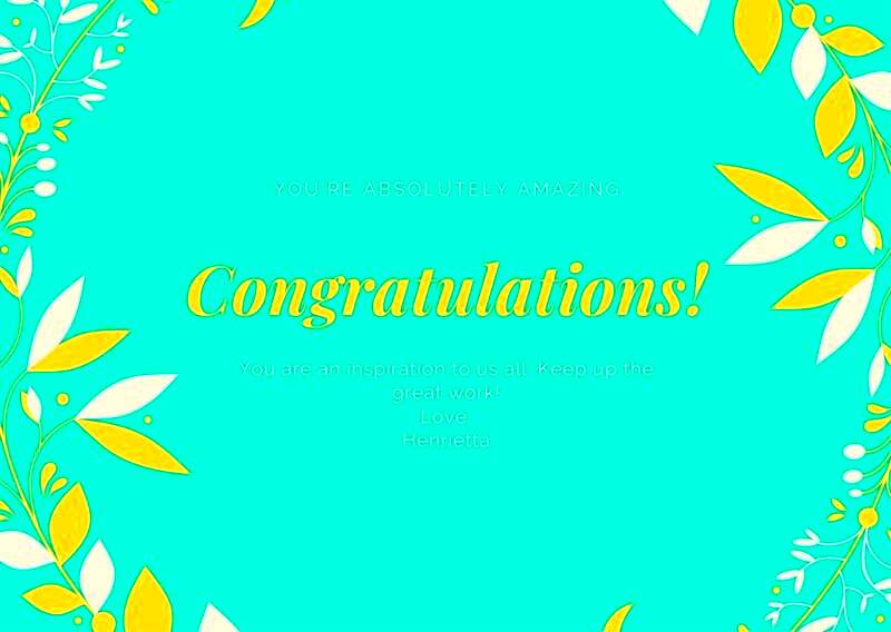 Free printable custom congratulation card templates Canva