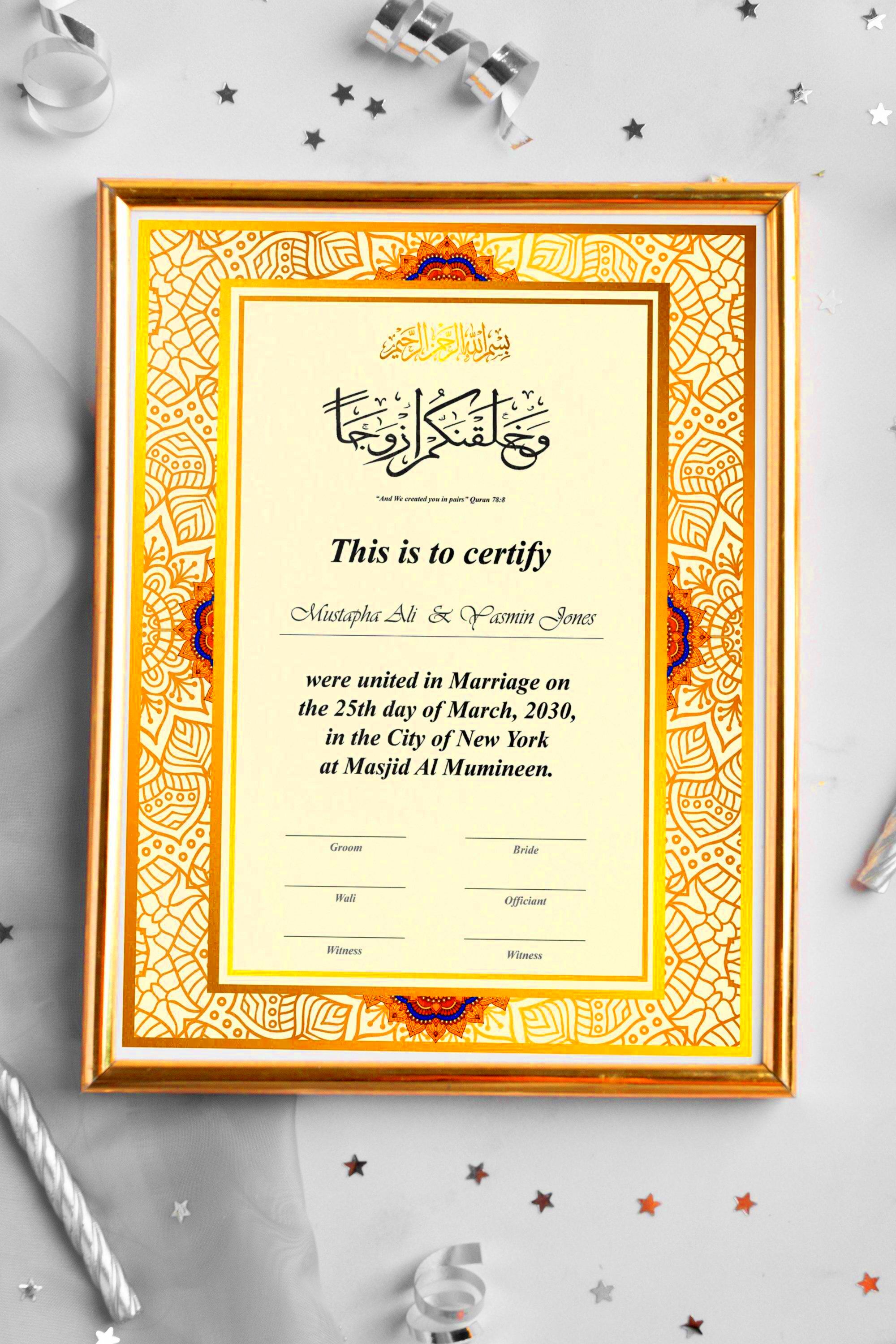 If youre looking for an Islamic marriage certificate youll love 