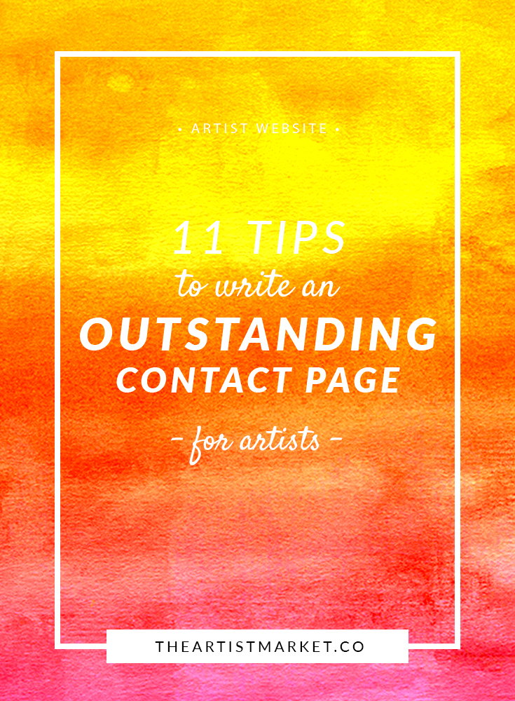 11 Tips to Write an Outstanding Contact Page for Artists The Artist 