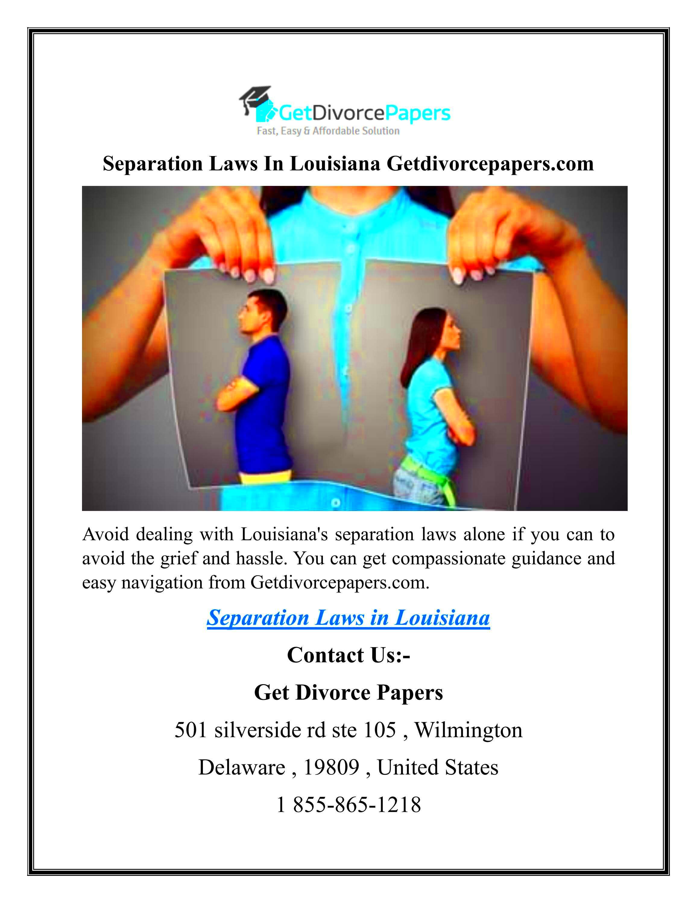 Separation Laws In Louisiana Getdivorcepaperscom by 