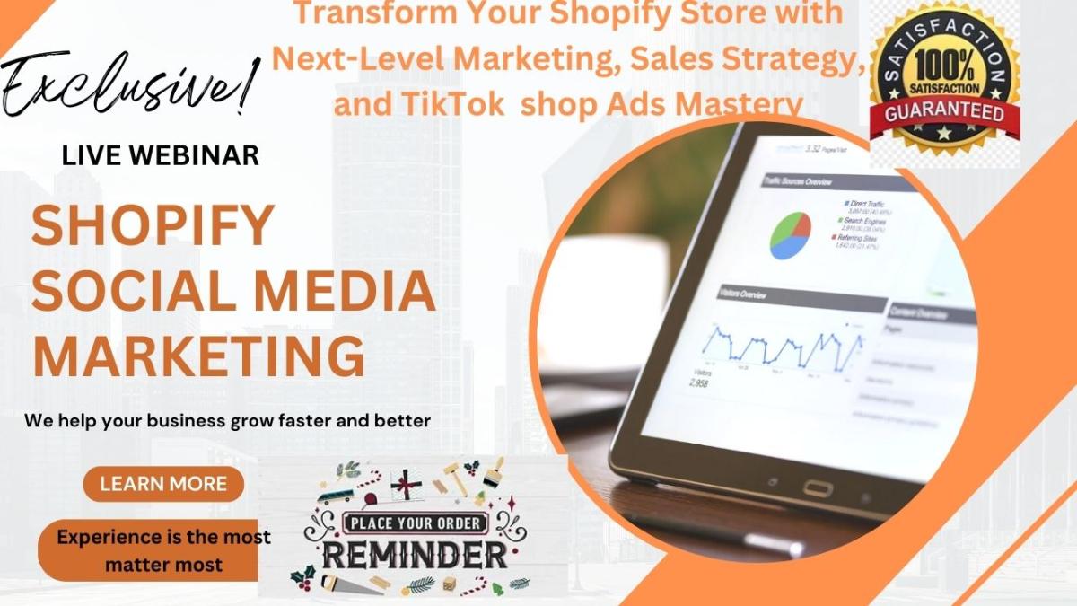 I will do ecommerce shopify marketing, boost shopify sales, tiktok shop manager ads set