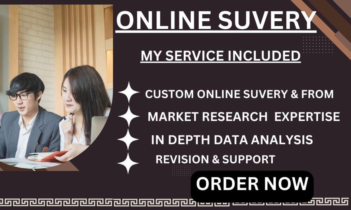 I will do online survey online form jot form market research for your online business