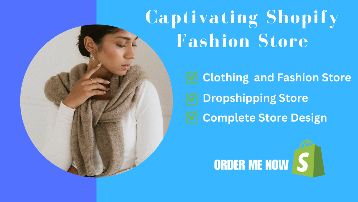 I will design your Shopify clothing fashion store custom Shopify fashion website