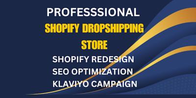 I will manage shopify dropshipping store redesign update SEO edit upgrade revamp design