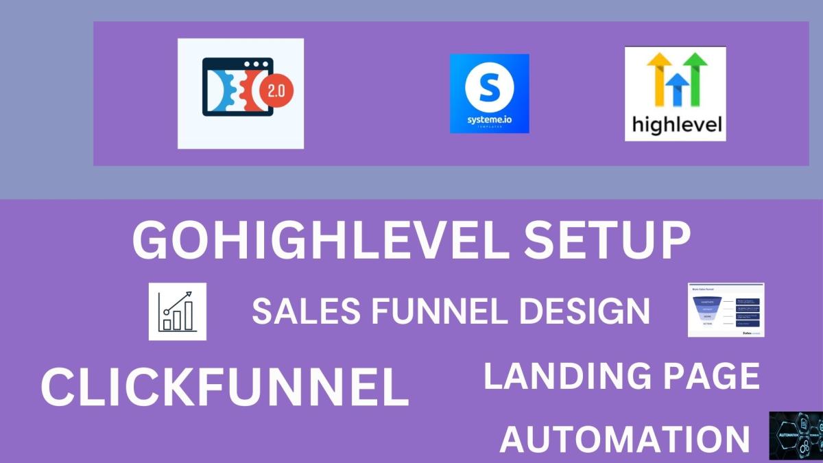 I will stan store sales funnel builder in clickfunnels or gohighlevel, email automation