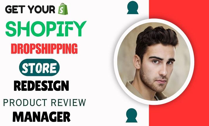 I WILL REDESIGN EDIT AUDIT SHOPIFY DROPSHIPPING STORE PRODUCT REVIEW MARKETING MANAGER