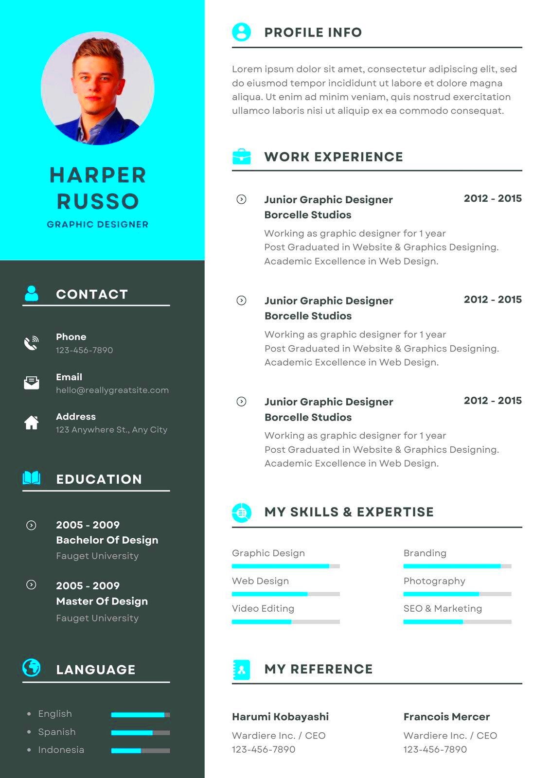 One Page Resume MosOp