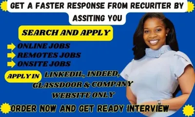 I will do job search and apply for jobs, job application with resume writing, linkedin