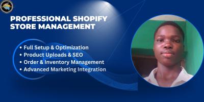 I will be your expert shopify store manager to scale your business