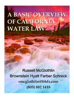 A BASIC OVERVIEW OF CALIFORNIA WATER LAW abasicoverviewof 