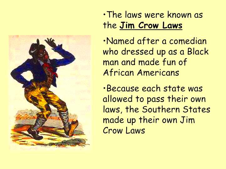 PPT Jim Crow Laws PowerPoint Presentation ID6396638