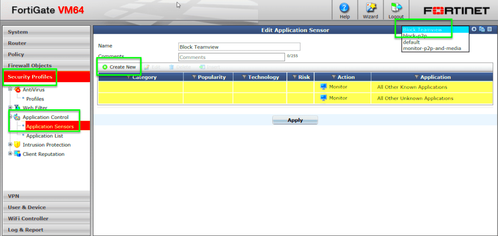 Fortigate How to configure Application Control on Fortigate Techbast