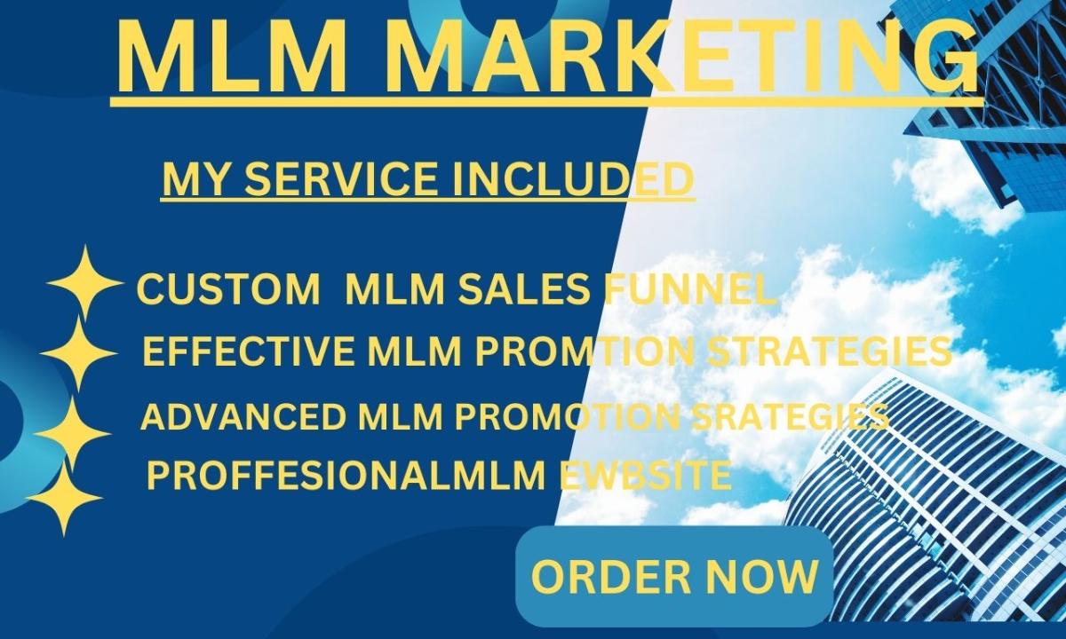 I Will Create a High-Converting MLM Sales Funnel and Promote Your MLM Software and Website