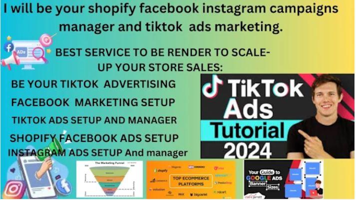 I Will Set Up Your Shopify, Facebook Ads, TikTok Video, Instagram Campaign, and Meta Market