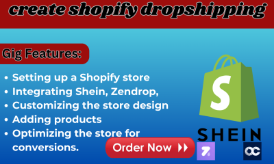 I Will Create Shopify Dropshipping Website Store via Shein, Zendrop, Octopia