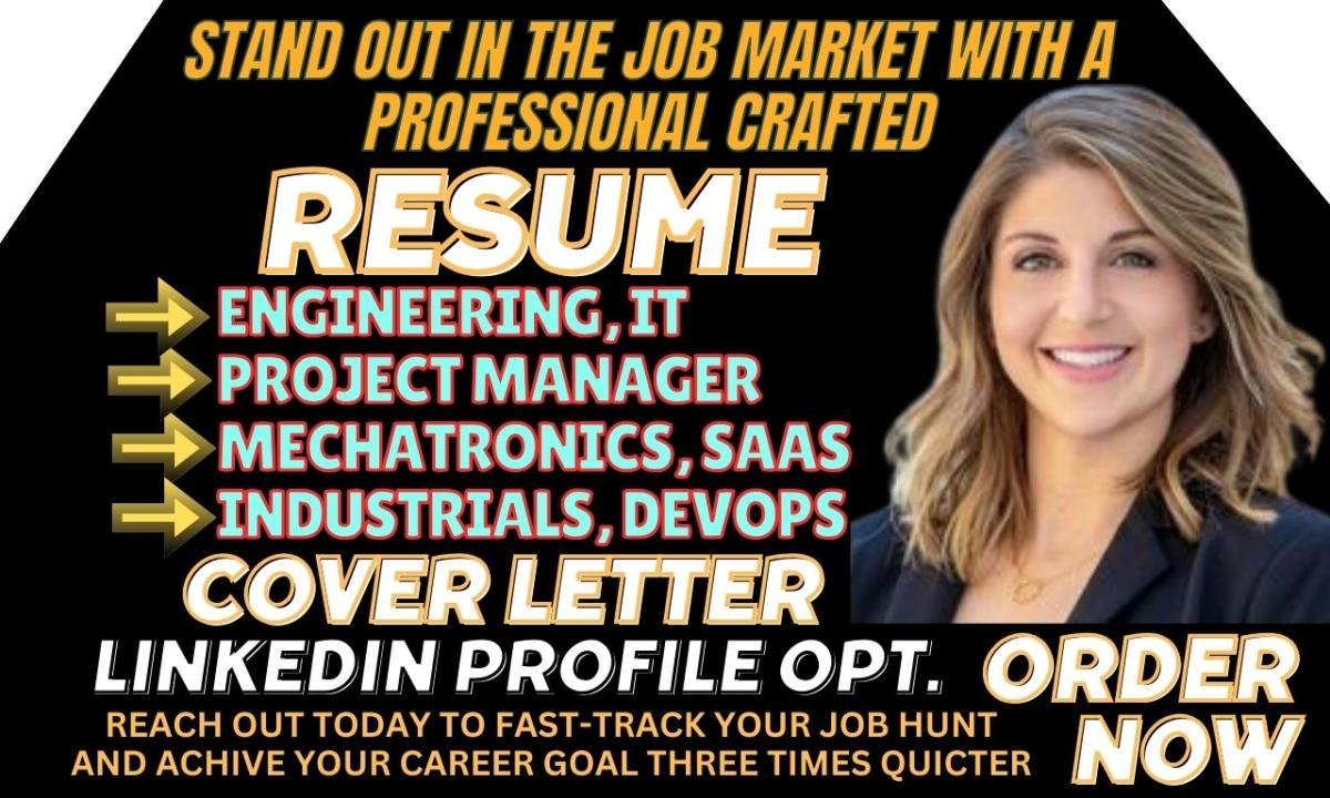 I Will Create a Tailored Engineering Resume for Mechatronic, Industrial, DevOps, Project Management, and IT Roles