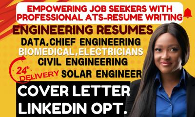 I Will Craft Your Resume for Engineering, Petroleum, Architect, Biomedical Cover Letter