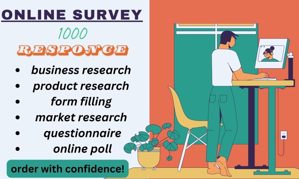 I Will Conduct Your Online Survey with Real Respondents Using Questionnaire