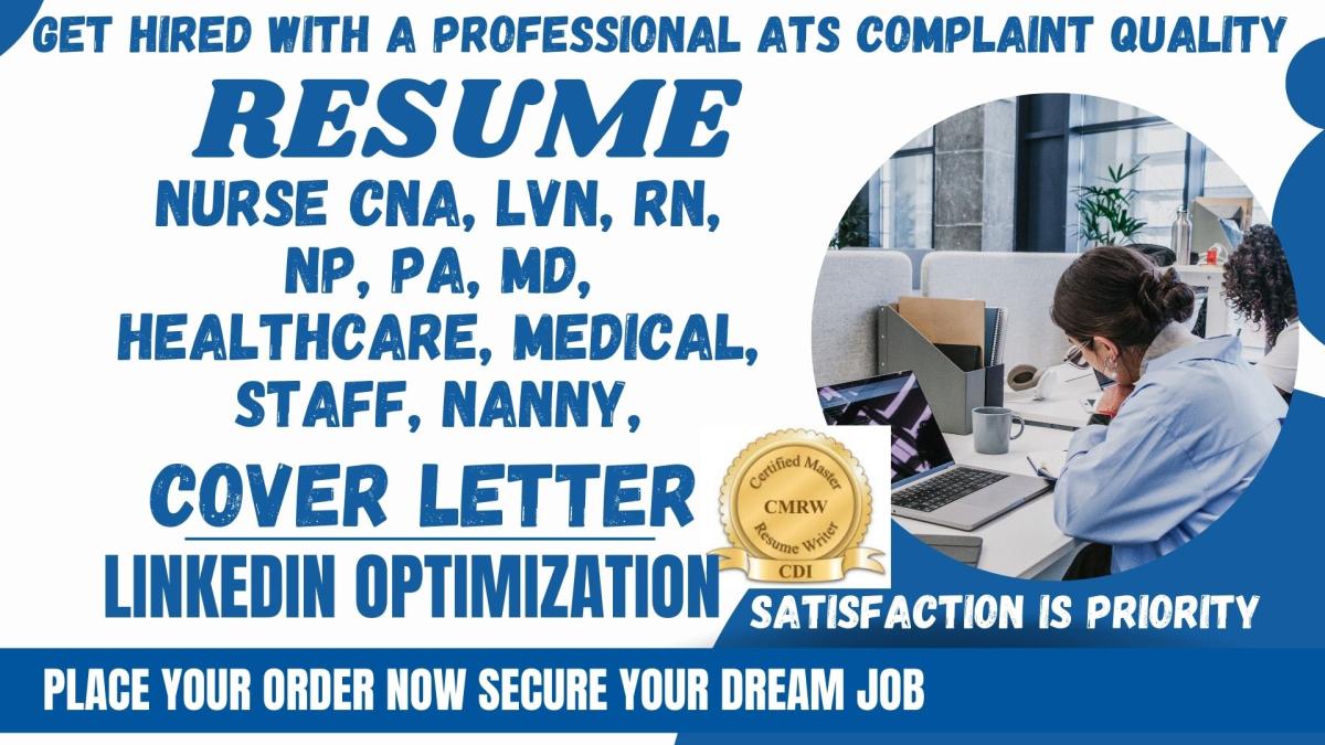 I Will Write Medical Healthcare Doctor Nursing Pharmacist Dentist Surgeon ATS Resume