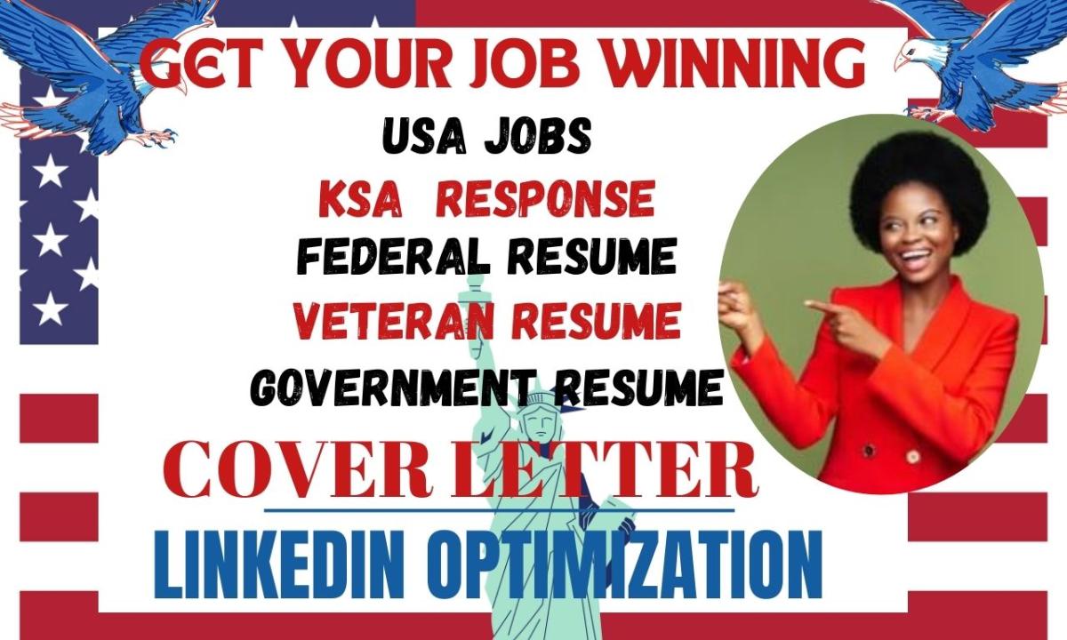 I Will Provide Expert Federal Resume Writing for Your Targeted Job, KSA, ECGs, MTQs, & USA Jobs