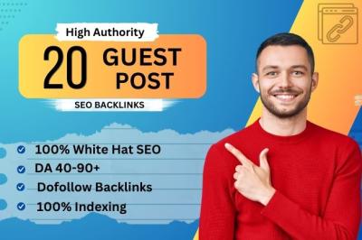 Get 10 High DA PA Premium Guest Post Backlinks for Your Website