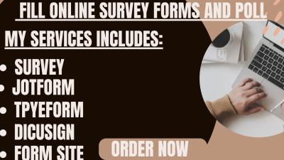 I Will Reach 100 Respondents to Fill Online Survey Forms and Poll